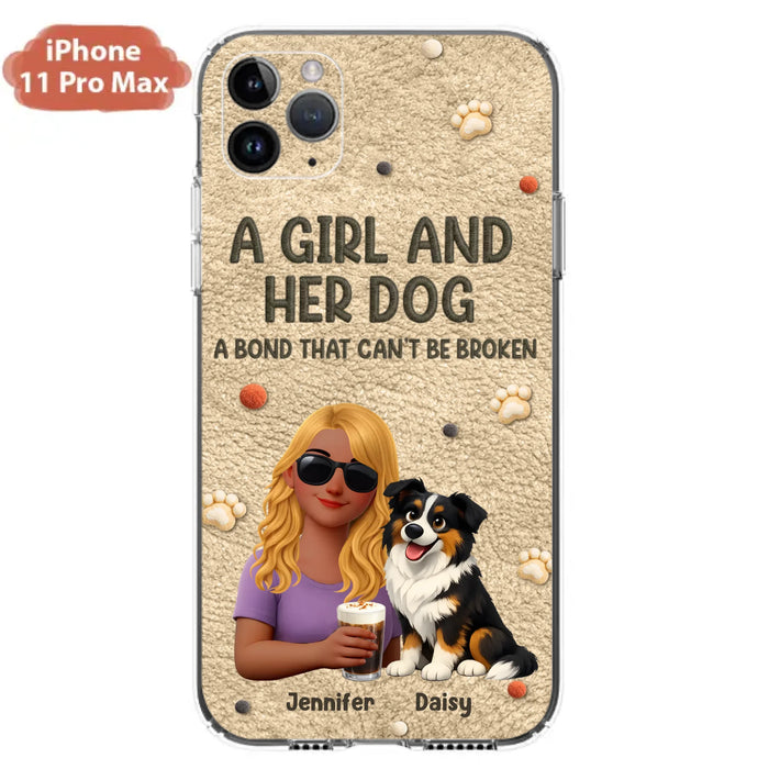 Personalized Girl and Her Dog Phone Case For iPhone/ Samsung – A Bond That Can’t Be Broken - Gift Idea For Dog Lover, Dog Mom
