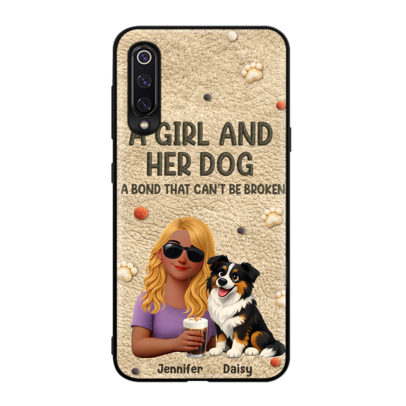 Personalized Girl and Her Dog Phone Case For Xiaomi/ Huawei/ Oppo - A Bond That Can’t Be Broken - Gift Idea For Dog Lover, Dog Mom