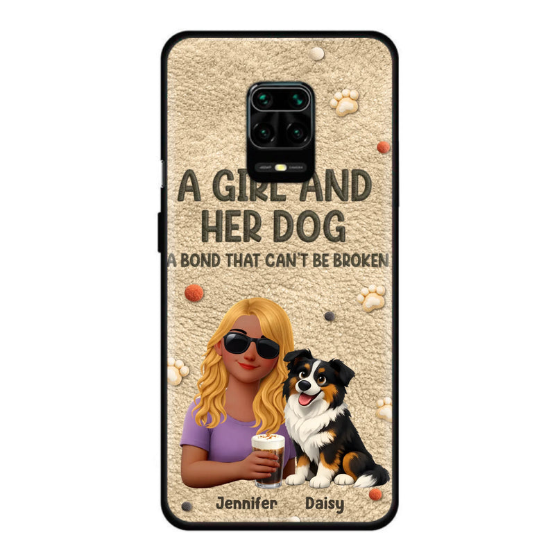 Personalized Girl and Her Dog Phone Case For Xiaomi/ Huawei/ Oppo - A Bond That Can’t Be Broken - Gift Idea For Dog Lover, Dog Mom
