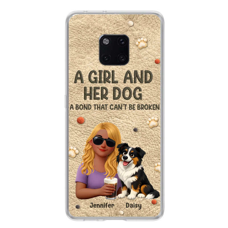 Personalized Girl and Her Dog Phone Case For Xiaomi/ Huawei/ Oppo - A Bond That Can’t Be Broken - Gift Idea For Dog Lover, Dog Mom