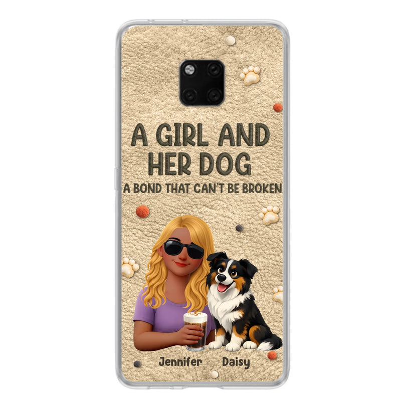 Personalized Girl and Her Dog Phone Case For Xiaomi/ Huawei/ Oppo - A Bond That Can’t Be Broken - Gift Idea For Dog Lover, Dog Mom