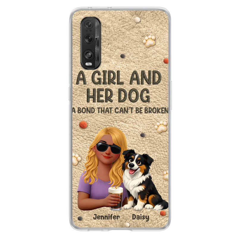Personalized Girl and Her Dog Phone Case For Xiaomi/ Huawei/ Oppo - A Bond That Can’t Be Broken - Gift Idea For Dog Lover, Dog Mom