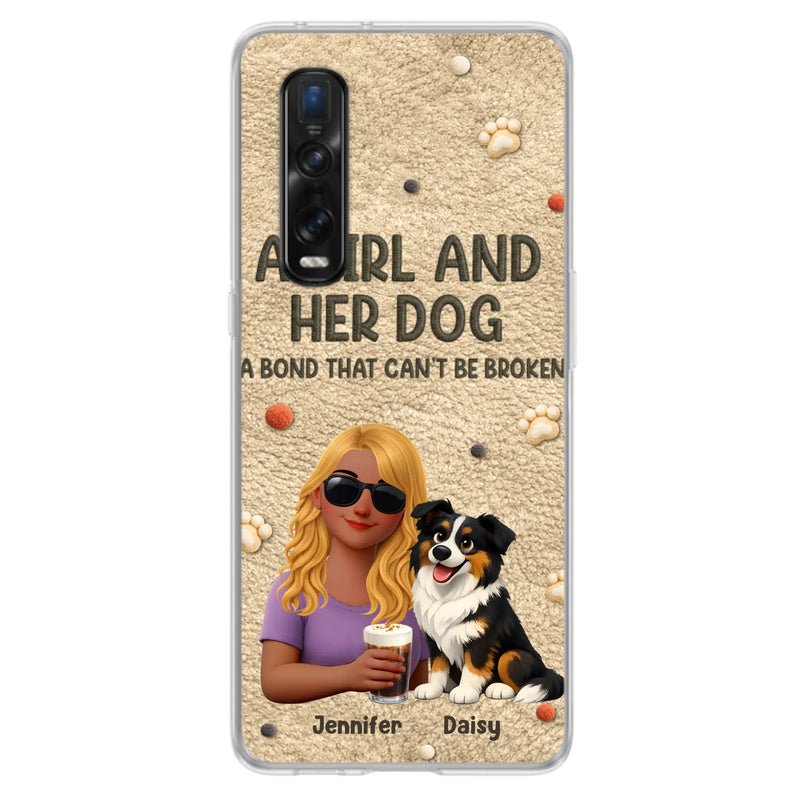 Personalized Girl and Her Dog Phone Case For Xiaomi/ Huawei/ Oppo - A Bond That Can’t Be Broken - Gift Idea For Dog Lover, Dog Mom