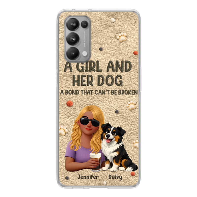Personalized Girl and Her Dog Phone Case For Xiaomi/ Huawei/ Oppo - A Bond That Can’t Be Broken - Gift Idea For Dog Lover, Dog Mom