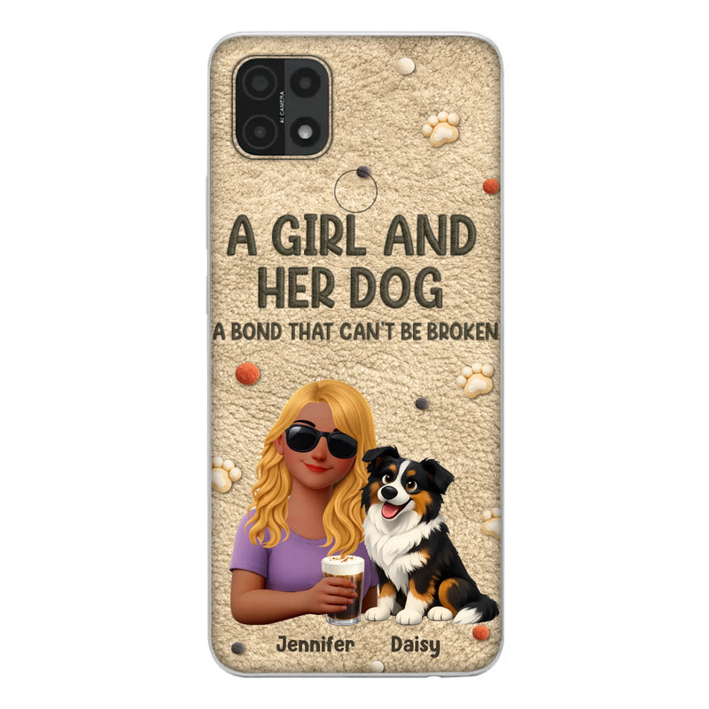 Personalized Girl and Her Dog Phone Case For Xiaomi/ Huawei/ Oppo - A Bond That Can’t Be Broken - Gift Idea For Dog Lover, Dog Mom
