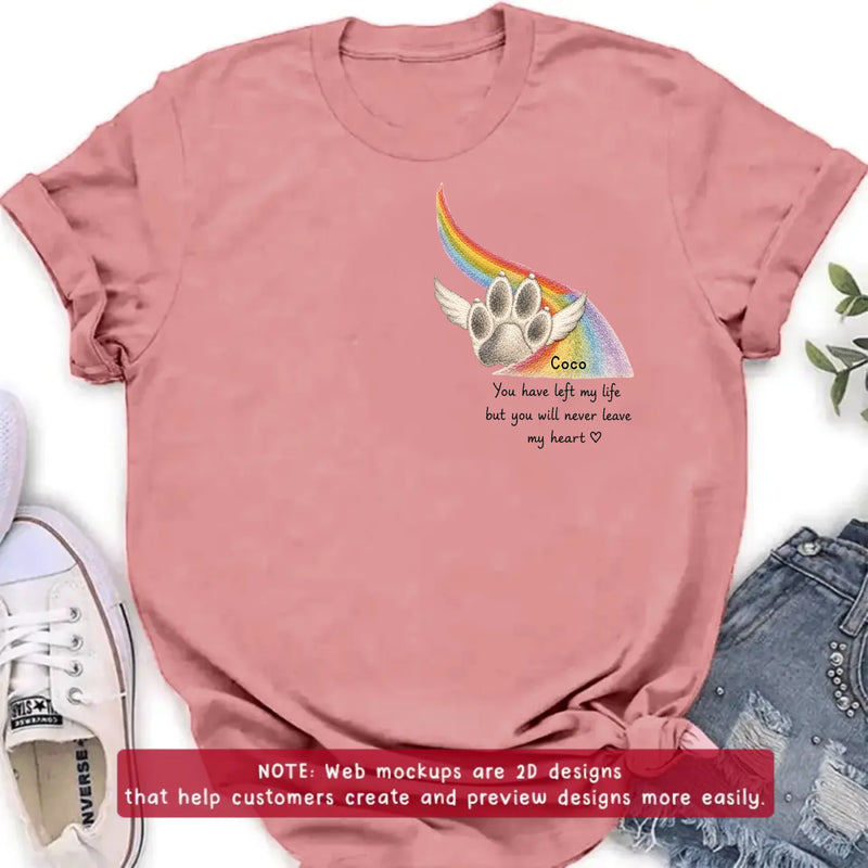 Personalized Pet Memorial Embroidered Shirt - Custom Pet Loss Sweatshirt, Hoodie - Angel Dog Remembrance Gift