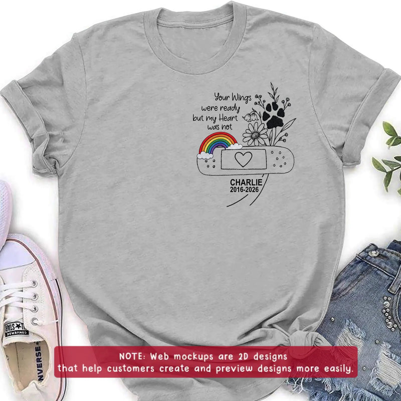 Personalized Embroidered Pet Memorial Shirt/ Hoodie – Custom Dog Memorial Rainbow Bridge Embroidery Sweatshirt, Loss of Dog Sympathy Gift