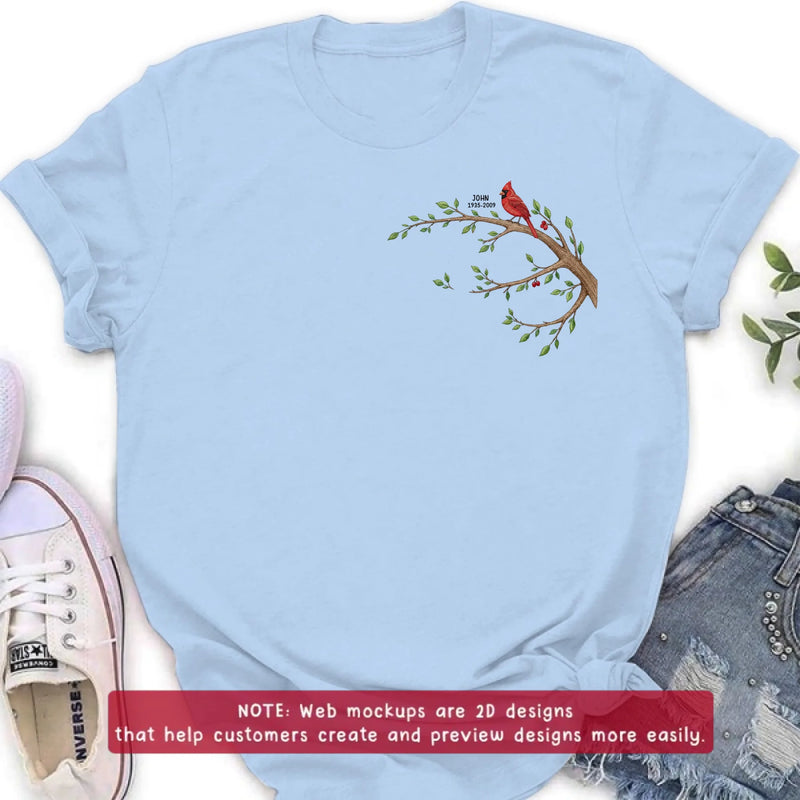 Personalized Family Memorial Tree Embroidered Shirt/ Hoodie - Memorial Gift with Names & Dates, Family Tree Keepsake