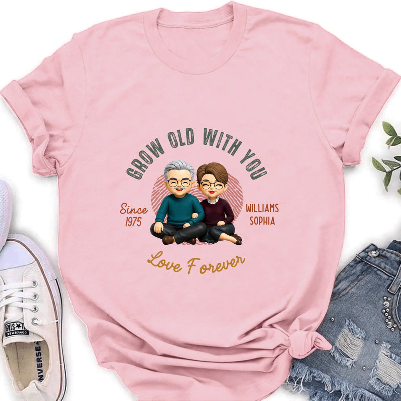 Personalized Couple Wedding Anniversary T-Shirt/ Long Sleeve/  Sweatshirt/ Hoodie - Matching Couple - Gift for Husband Wife - Grow Old With You
