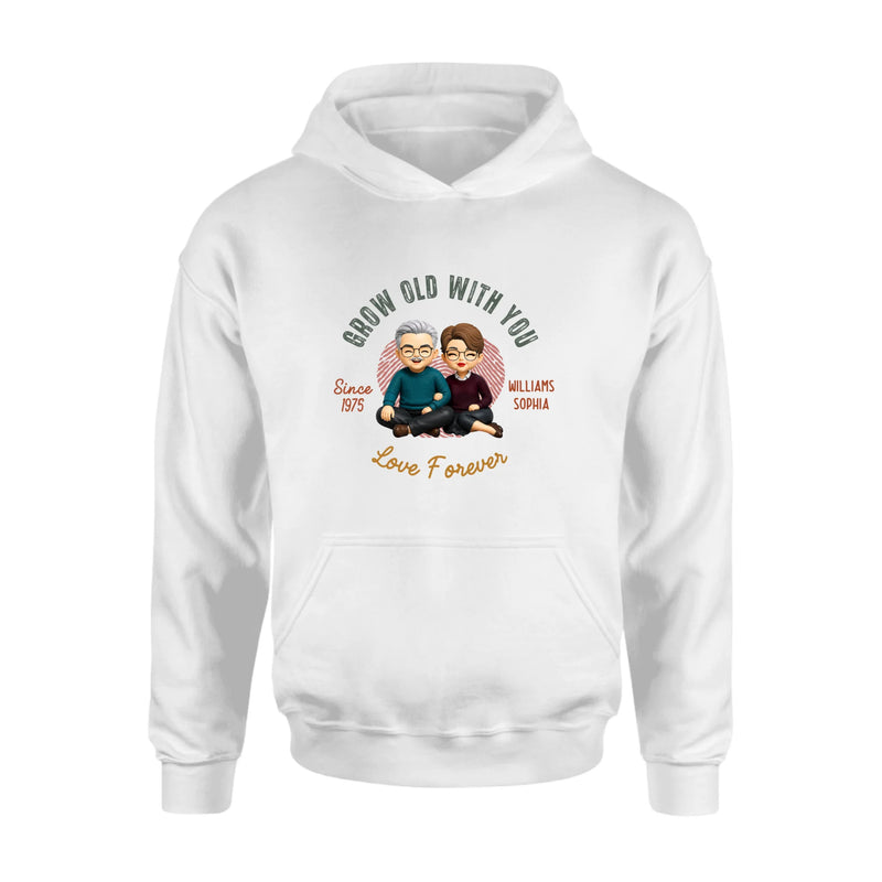 Personalized Couple Wedding Anniversary T-Shirt/ Long Sleeve/  Sweatshirt/ Hoodie - Matching Couple - Gift for Husband Wife - Grow Old With You