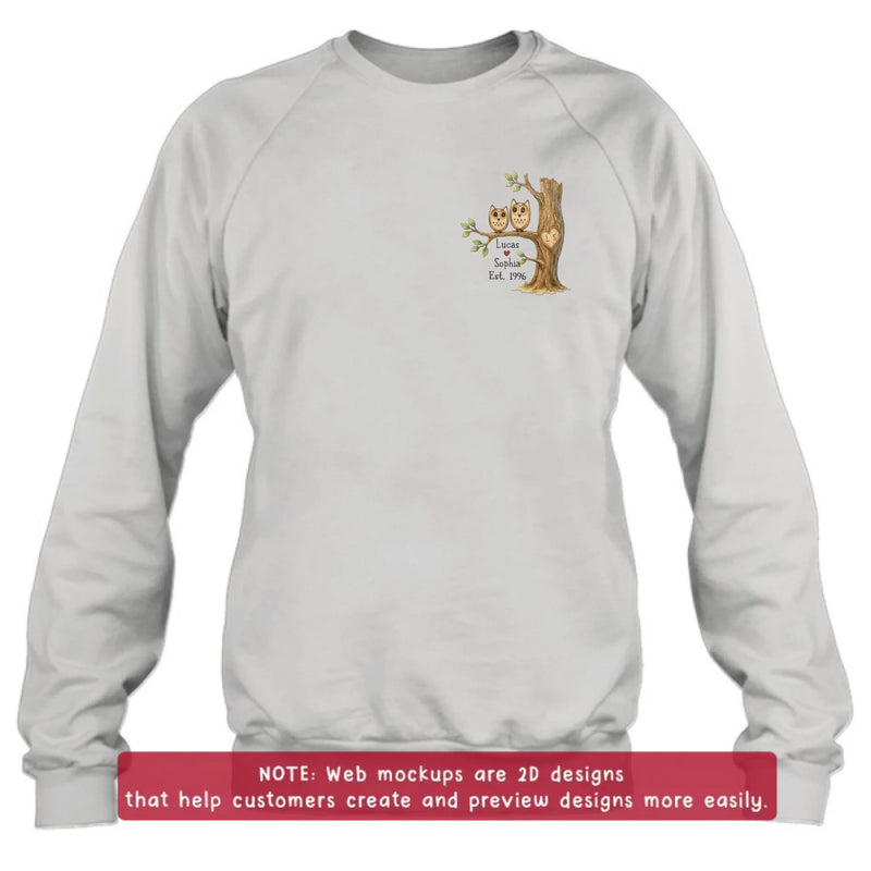 Personalized Old Bird Couple Embroidered Shirt/ Hoodie - Anniversary Gift Idea For Couple/ Husband And Wife