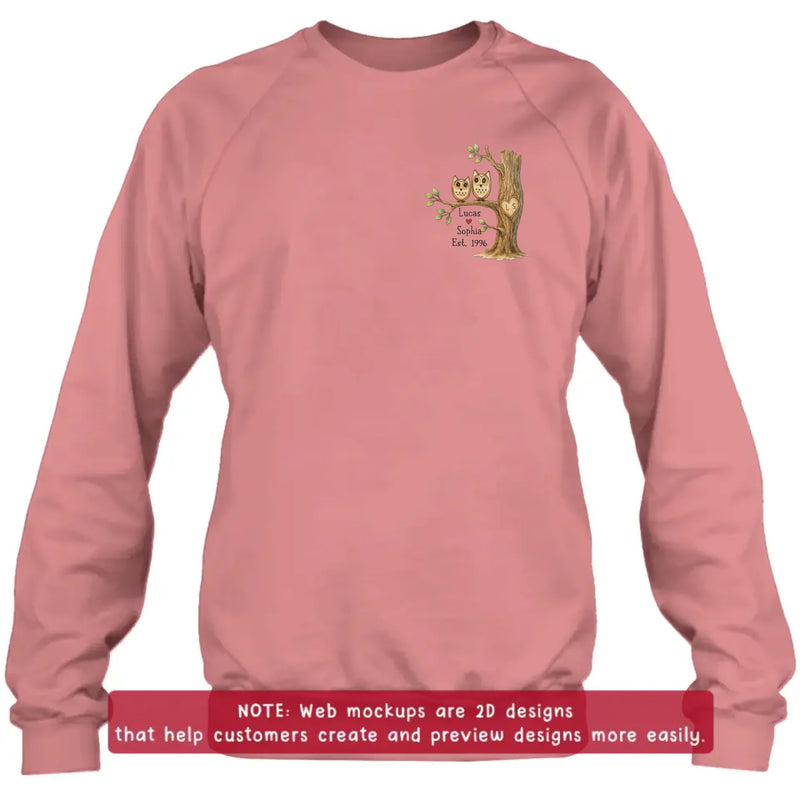 Personalized Old Bird Couple Embroidered Shirt/ Hoodie - Anniversary Gift Idea For Couple/ Husband And Wife