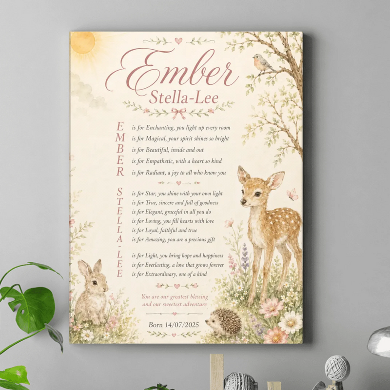 Birthday Gift Idea Canvas For Ember Stella-Lee