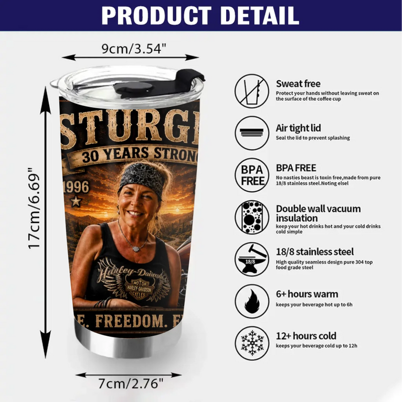 Sturgis 30 Years Strong Tumbler - Gift Idea For Friends