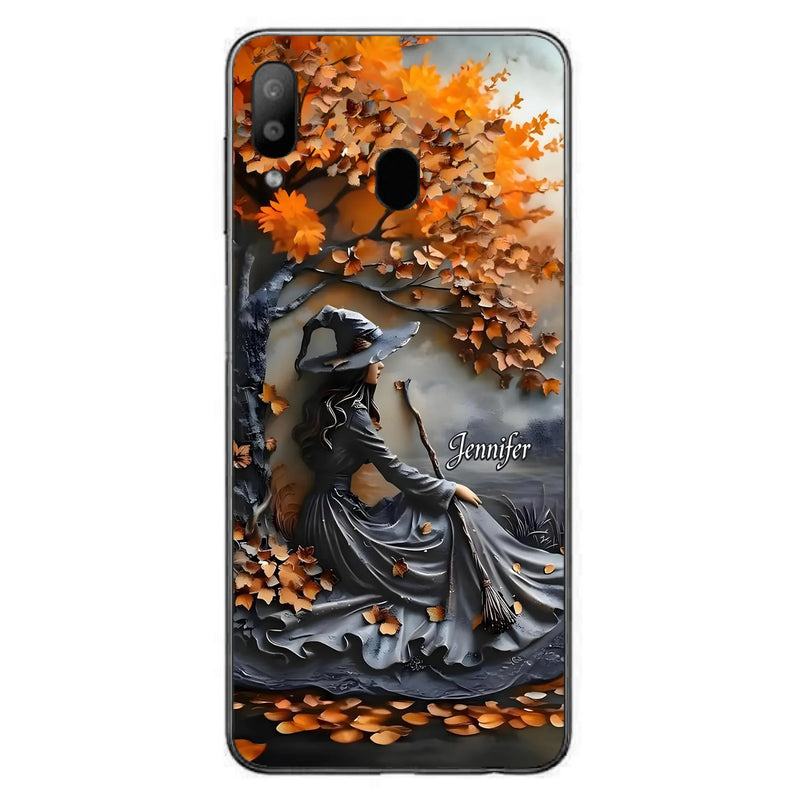 Custom Personalized Witch Broom Phone Case - Halloween/ Birthday Gift Idea For Yourself, Women, Witch Lovers - Case For iPhone/ Samsung