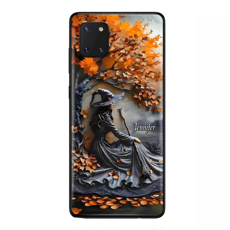 Custom Personalized Witch Broom Phone Case - Halloween/ Birthday Gift Idea For Yourself, Women, Witch Lovers - Case For iPhone/ Samsung