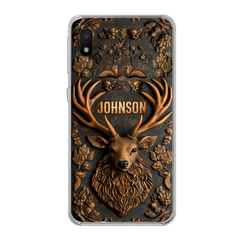 Custom Personalized Deer Hunting 3D Printed Effect Phone Case - Gift Idea For Hunting Lover - Case For iPhone/ Samsung