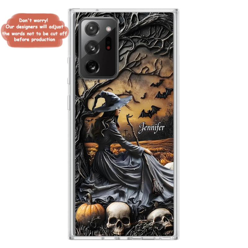 Custom Personalized Witch Phone Case For iPhone/ Samsung- Halloween/ Birthday Gift Idea For Yourself, Women, Witch Lovers