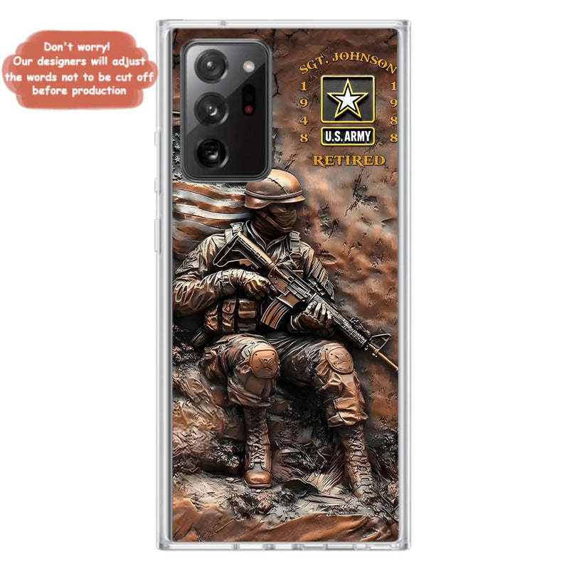 Custom Personalized Veteran Phone Case - Retired Gift Idea For Veteran - Case For iPhone/ Samsung
