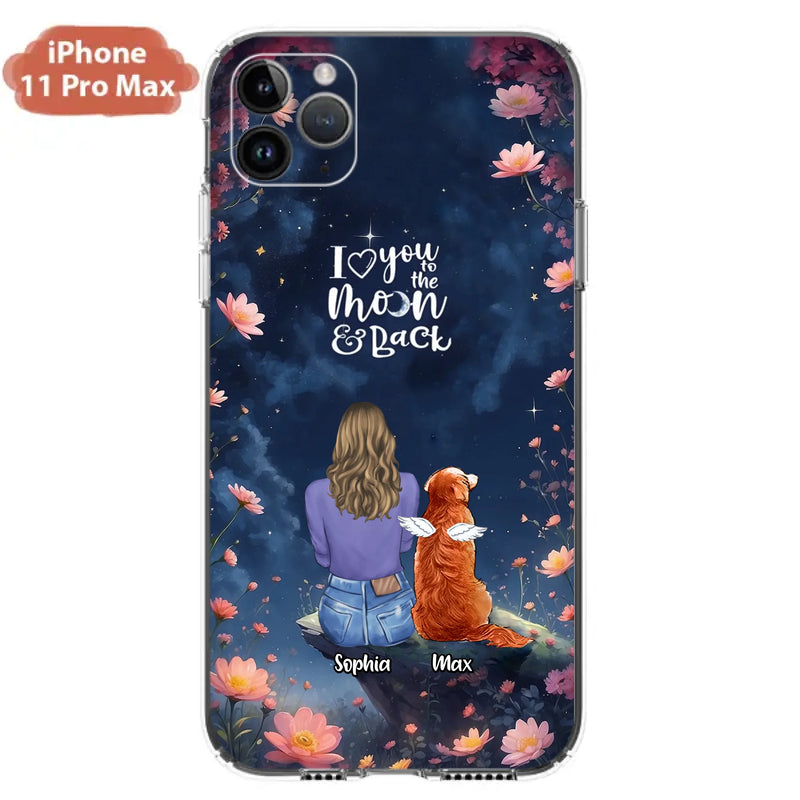Custom Personalized Pet Phone Case - Gift Idea For Dog/ Cat/ Rabbit Owner - Case For iPhone/ Samsung - I Love You To The Moon & Back
