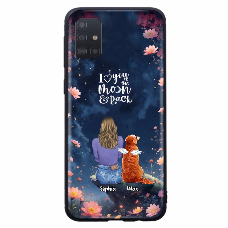 Custom Personalized Pet Phone Case - Gift Idea For Dog/ Cat/ Rabbit Owner - Case For iPhone/ Samsung - I Love You To The Moon & Back