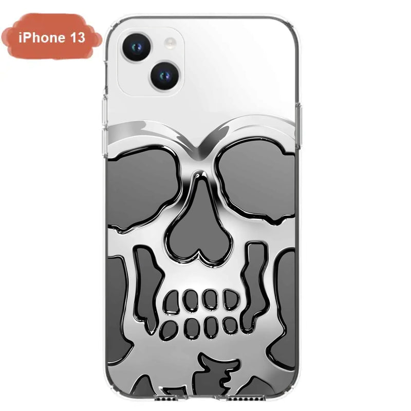 Custom Personalized Veteran Skull Metalic Phone Case - Gift Idea For Veteran - Case For iPhone/ Samsung
