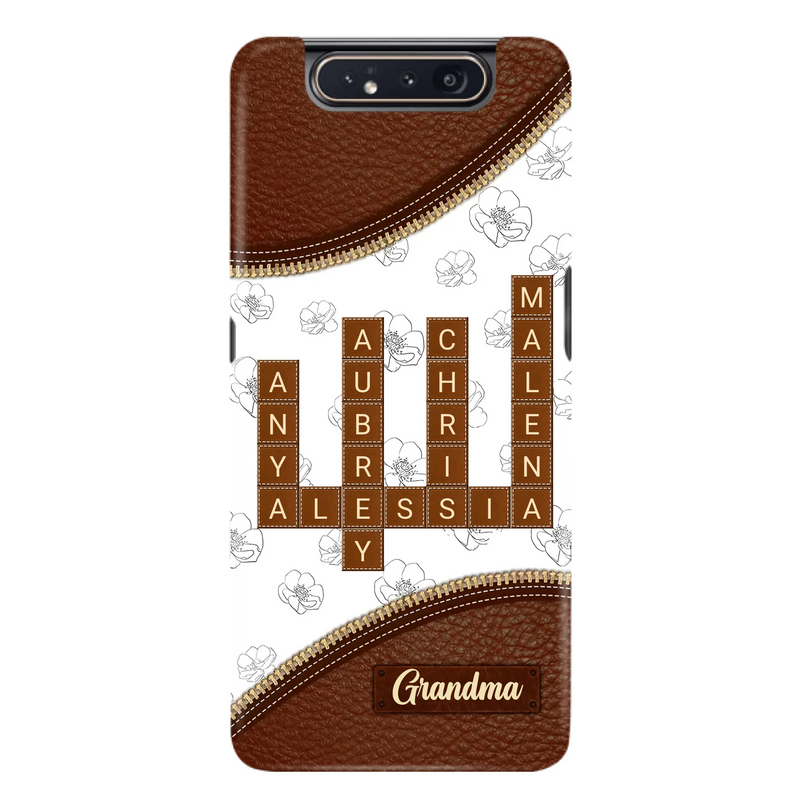 Custom Personalized Grandma Crossword iPhone/ Samsung Case - Gift Idea For Christmas/ Grandma
