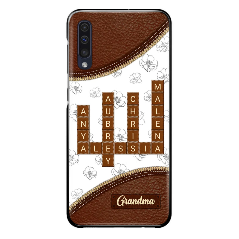 Custom Personalized Grandma Crossword iPhone/ Samsung Case - Gift Idea For Christmas/ Grandma