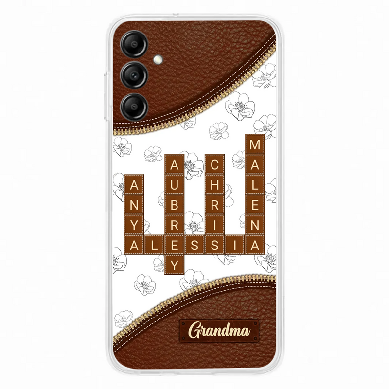 Custom Personalized Grandma Crossword iPhone/ Samsung Case - Gift Idea For Christmas/ Grandma