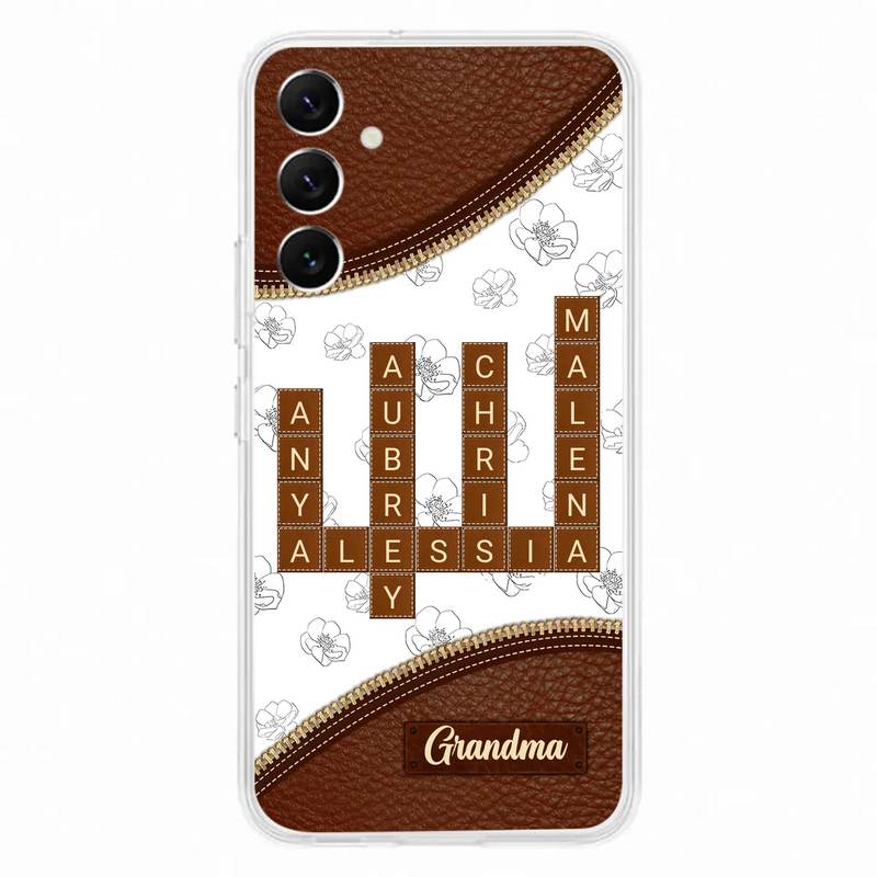 Custom Personalized Grandma Crossword iPhone/ Samsung Case - Gift Idea For Christmas/ Grandma