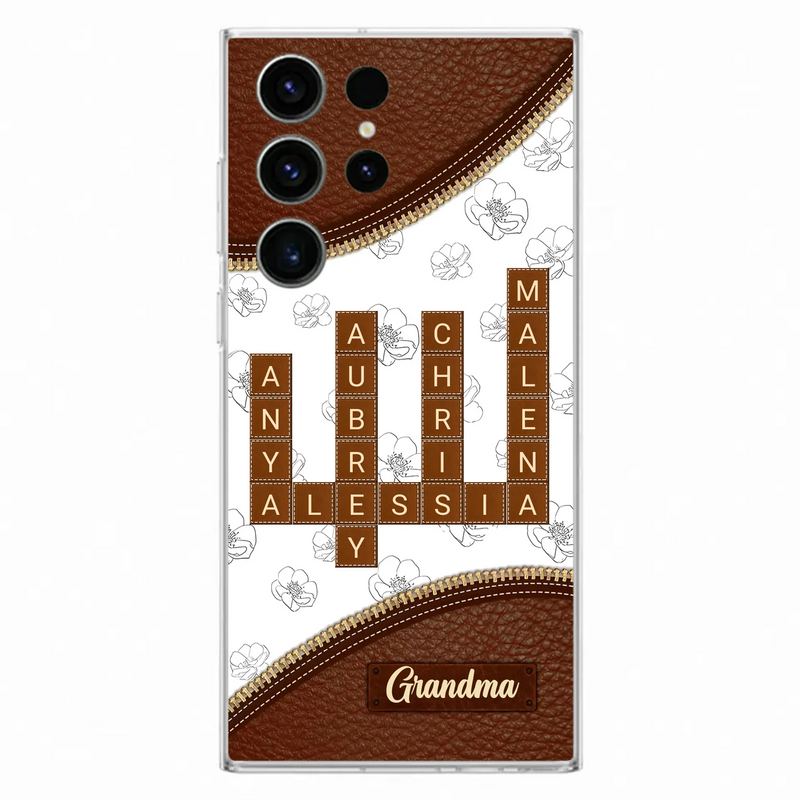 Custom Personalized Grandma Crossword iPhone/ Samsung Case - Gift Idea For Christmas/ Grandma