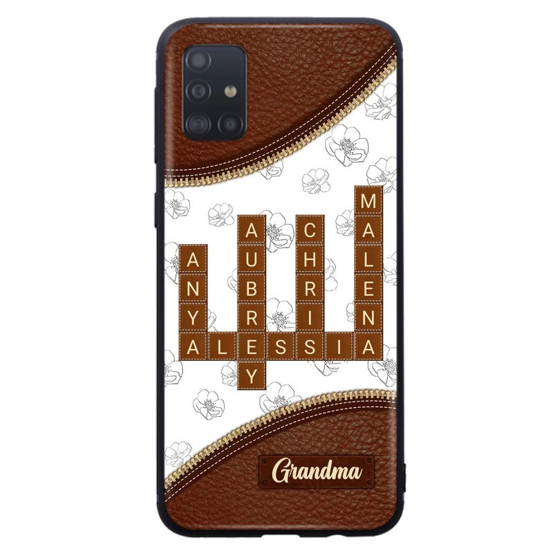 Custom Personalized Grandma Crossword iPhone/ Samsung Case - Gift Idea For Christmas/ Grandma