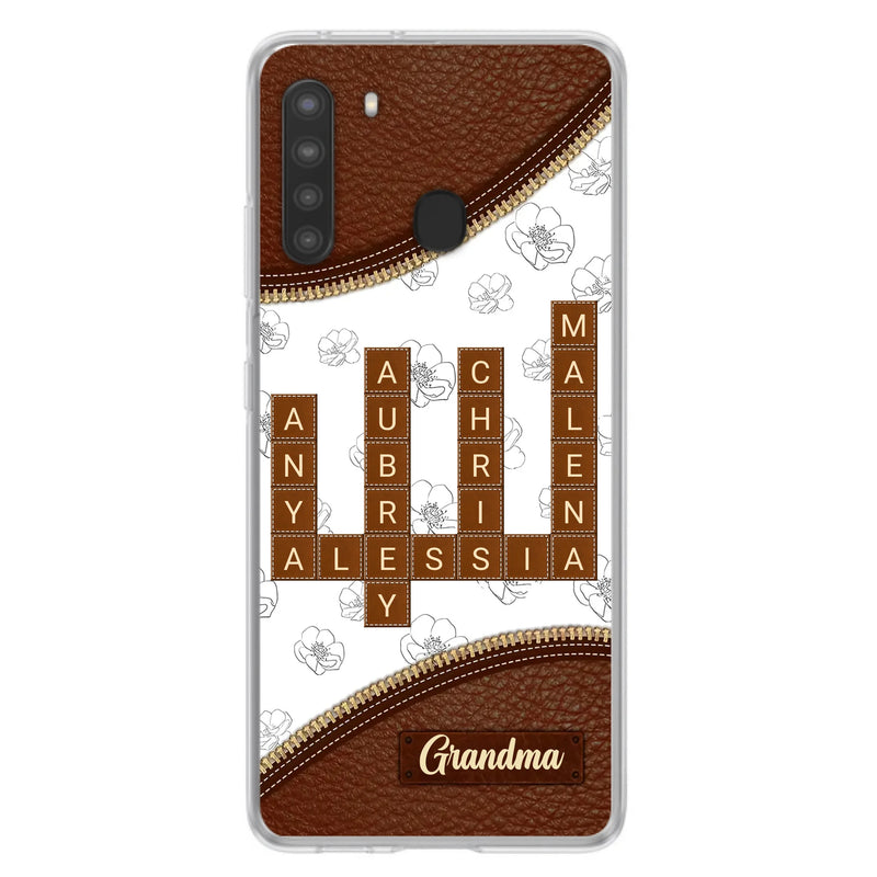 Custom Personalized Grandma Crossword iPhone/ Samsung Case - Gift Idea For Christmas/ Grandma