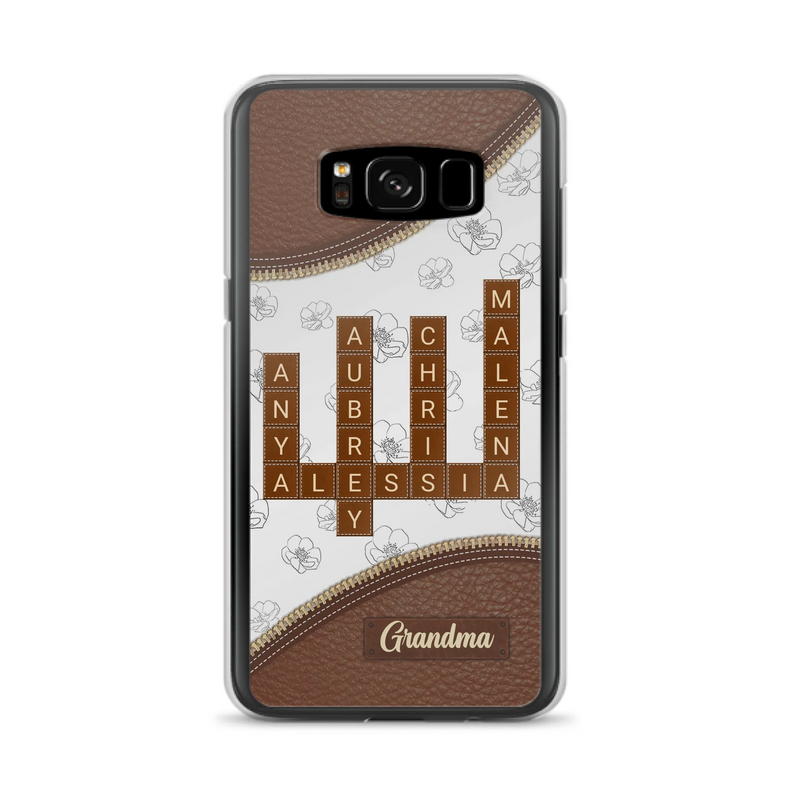 Custom Personalized Grandma Crossword iPhone/ Samsung Case - Gift Idea For Christmas/ Grandma
