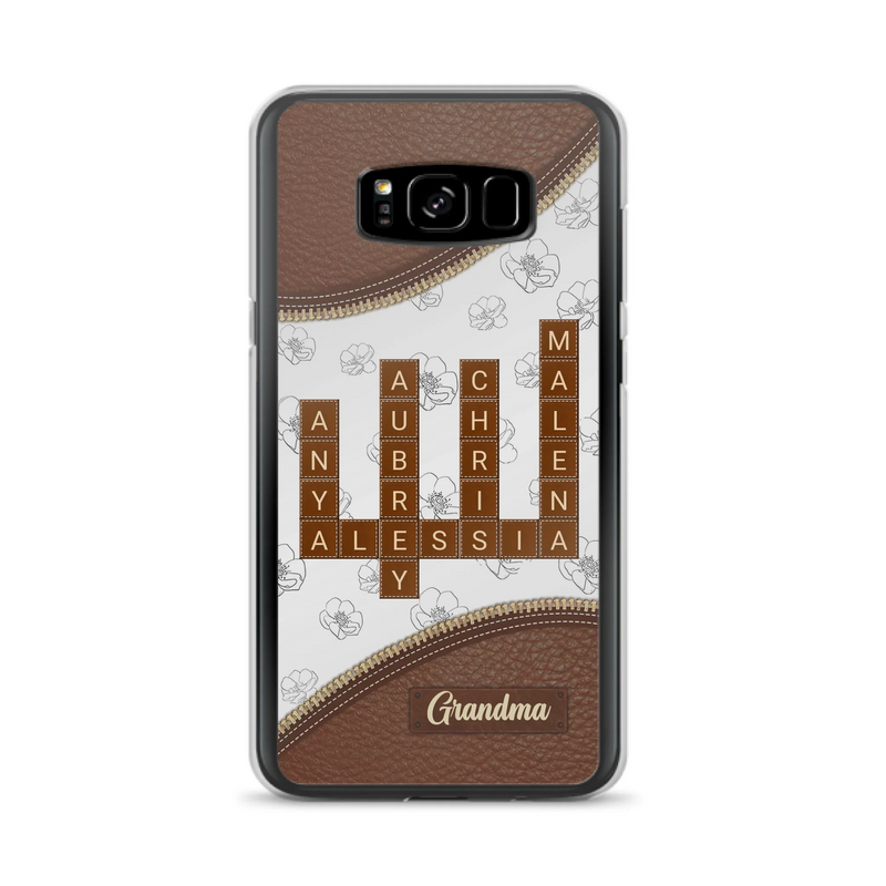 Custom Personalized Grandma Crossword iPhone/ Samsung Case - Gift Idea For Christmas/ Grandma