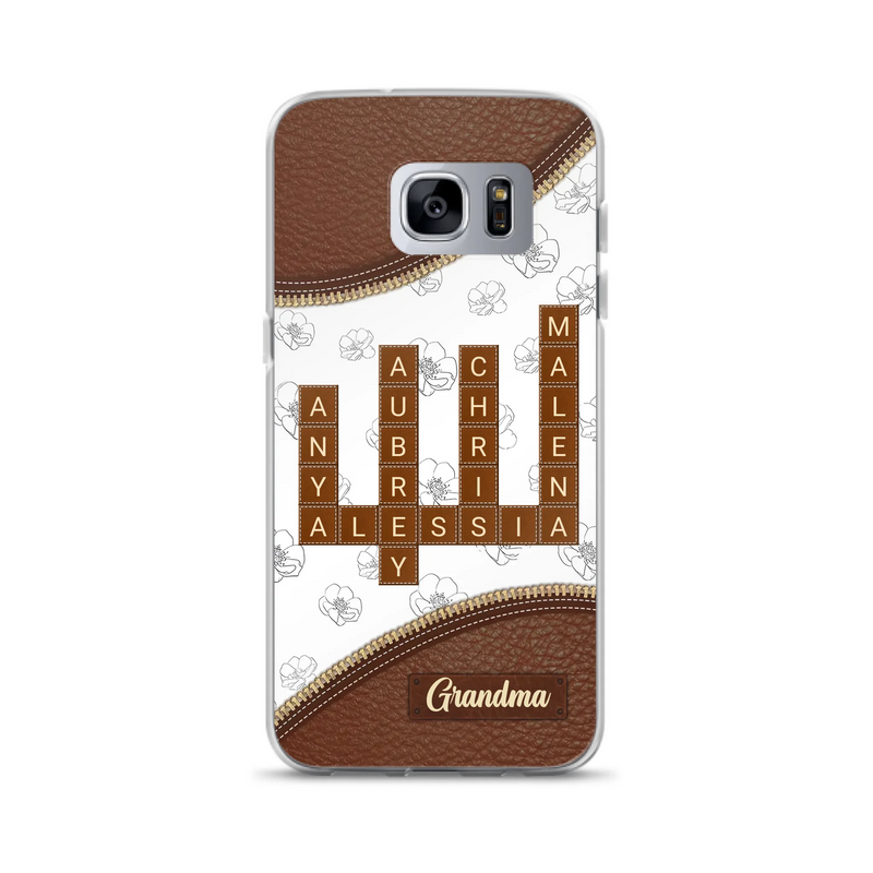 Custom Personalized Grandma Crossword iPhone/ Samsung Case - Gift Idea For Christmas/ Grandma