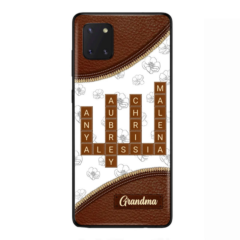 Custom Personalized Grandma Crossword iPhone/ Samsung Case - Gift Idea For Christmas/ Grandma
