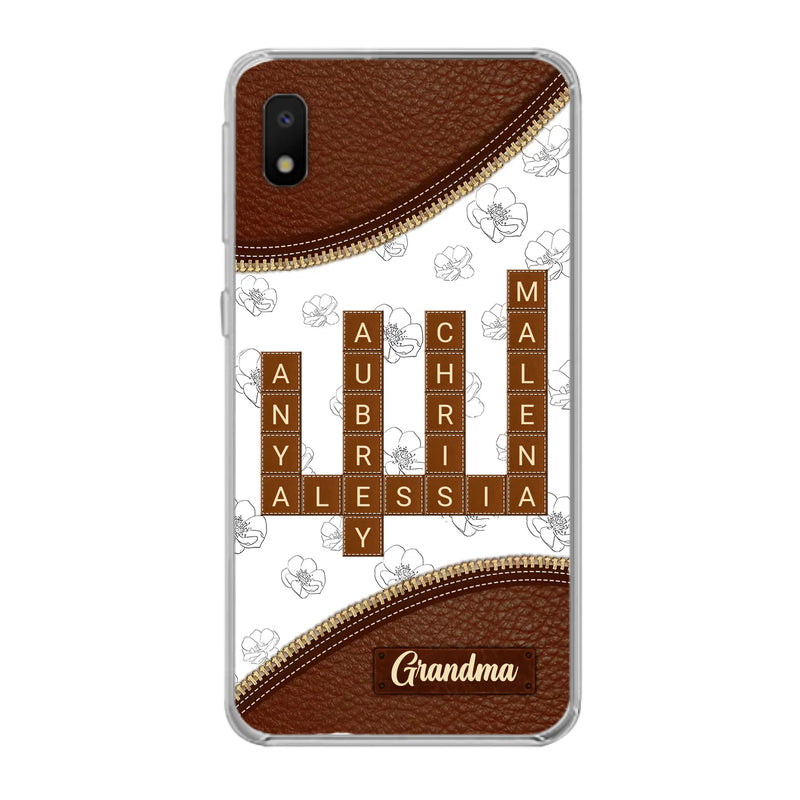 Custom Personalized Grandma Crossword iPhone/ Samsung Case - Gift Idea For Christmas/ Grandma