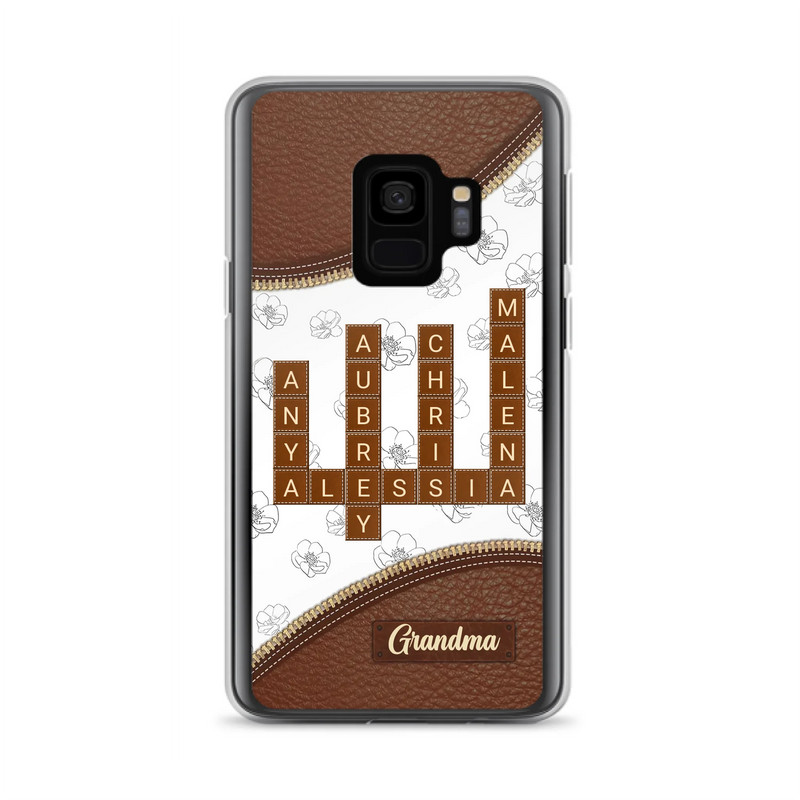 Custom Personalized Grandma Crossword iPhone/ Samsung Case - Gift Idea For Christmas/ Grandma
