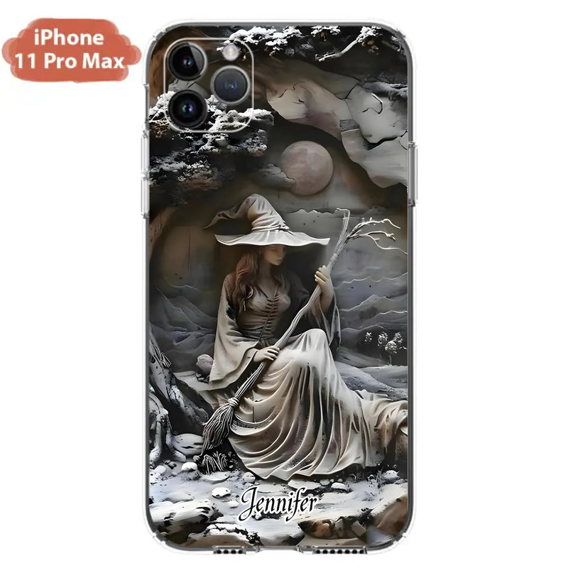 Custom Personalized Witch Phone Case - Halloween/ Birthday Gift Idea For Yourself, Witch Lovers - Case For iPhone/ Samsung