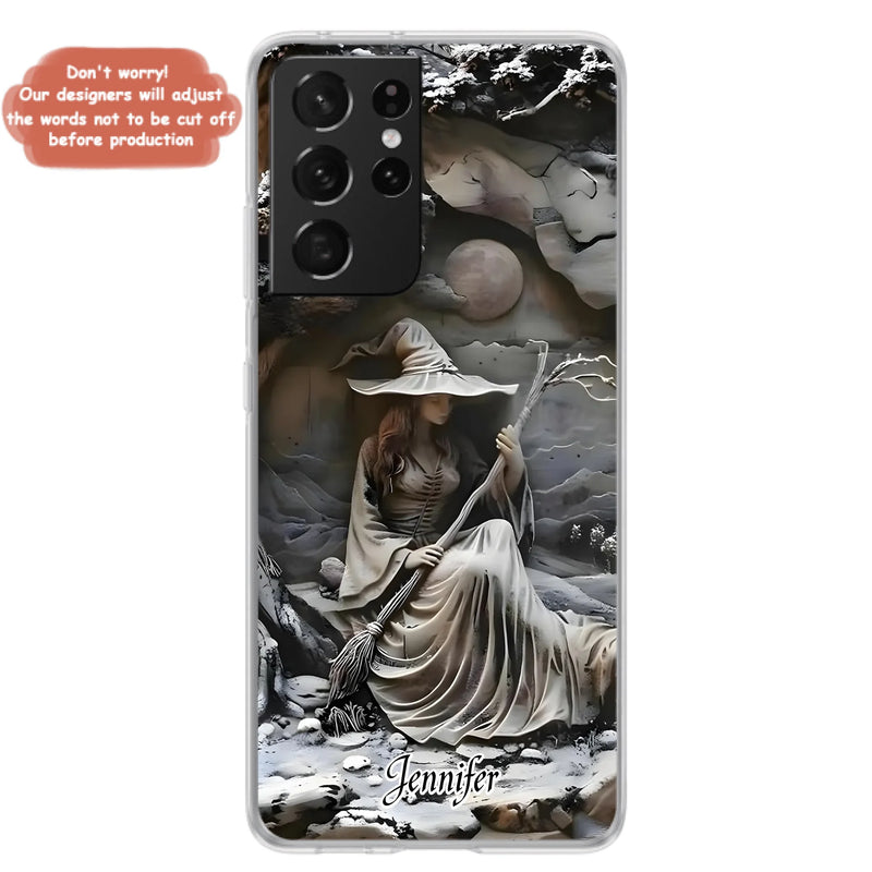 Custom Personalized Witch Phone Case - Halloween/ Birthday Gift Idea For Yourself, Witch Lovers - Case For iPhone/ Samsung