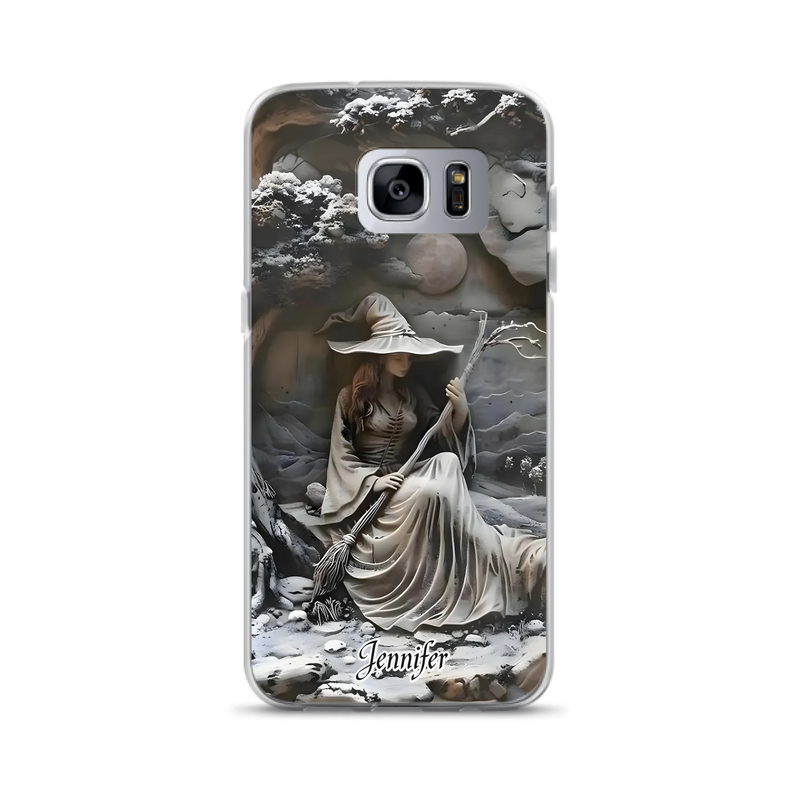 Custom Personalized Witch Phone Case - Halloween/ Birthday Gift Idea For Yourself, Witch Lovers - Case For iPhone/ Samsung