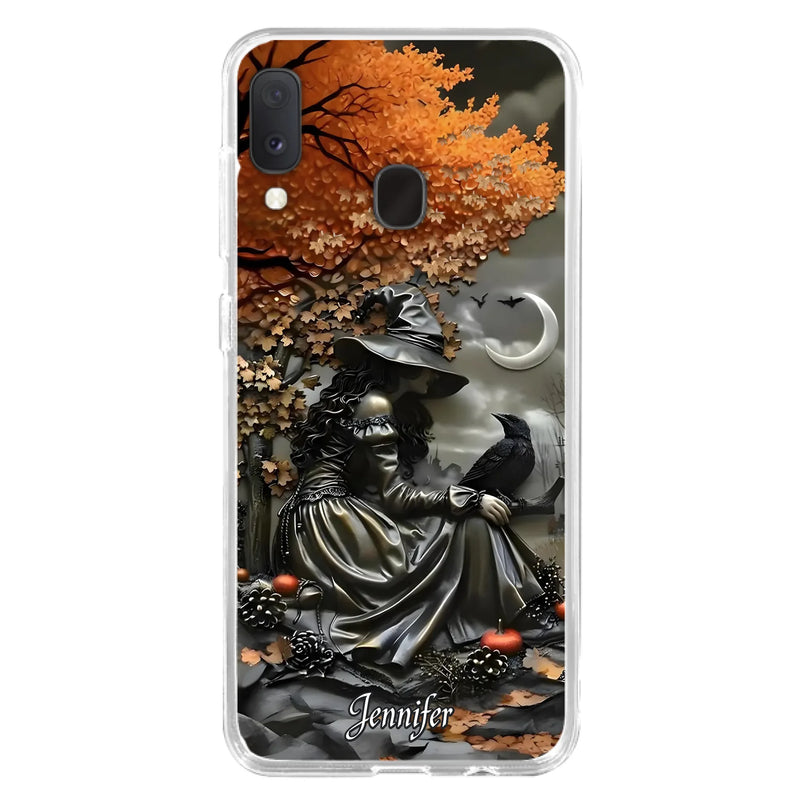 Custom Personalized Witch Phone Case - Halloween/ Birthday Gift Idea For Yourself, Women, Witch Lovers - Case For iPhone/ Samsung