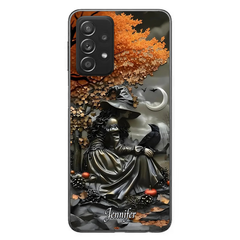 Custom Personalized Witch Phone Case - Halloween/ Birthday Gift Idea For Yourself, Women, Witch Lovers - Case For iPhone/ Samsung