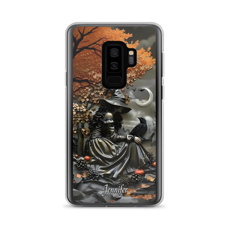 Custom Personalized Witch Phone Case - Halloween/ Birthday Gift Idea For Yourself, Women, Witch Lovers - Case For iPhone/ Samsung