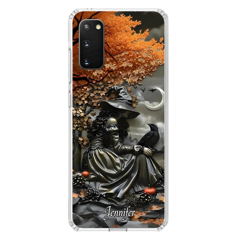 Custom Personalized Witch Phone Case - Halloween/ Birthday Gift Idea For Yourself, Women, Witch Lovers - Case For iPhone/ Samsung