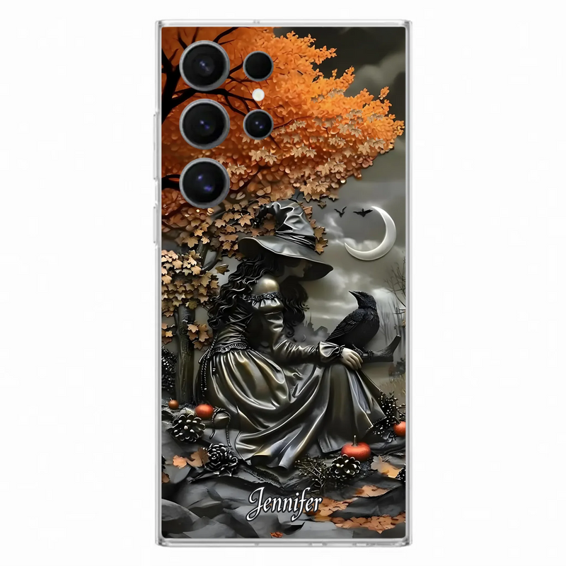 Custom Personalized Witch Phone Case - Halloween/ Birthday Gift Idea For Yourself, Women, Witch Lovers - Case For iPhone/ Samsung