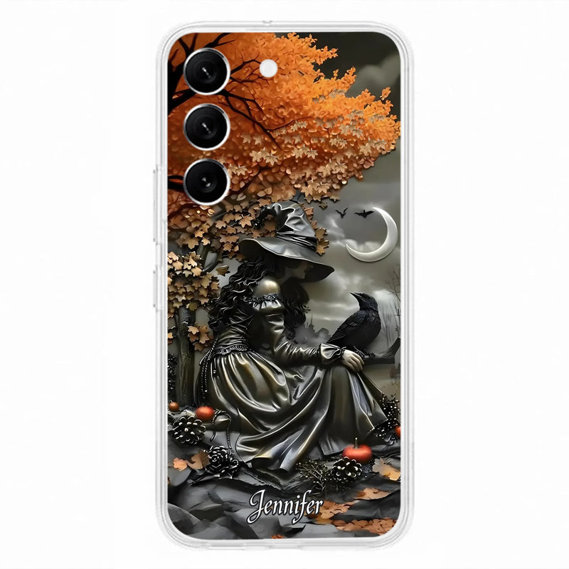 Custom Personalized Witch Phone Case - Halloween/ Birthday Gift Idea For Yourself, Women, Witch Lovers - Case For iPhone/ Samsung