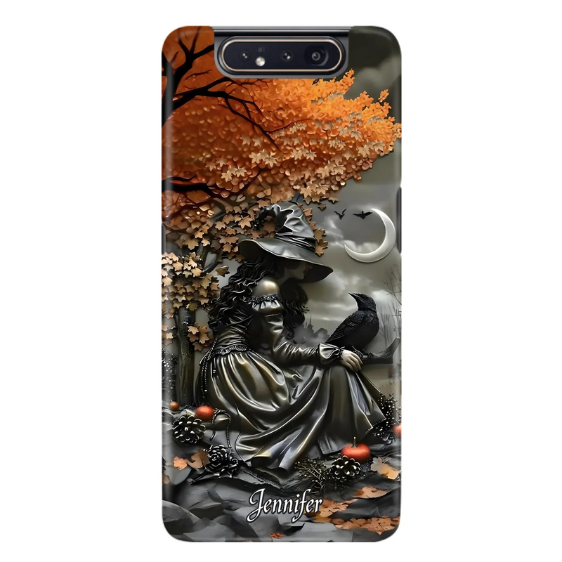 Custom Personalized Witch Phone Case - Halloween/ Birthday Gift Idea For Yourself, Women, Witch Lovers - Case For iPhone/ Samsung