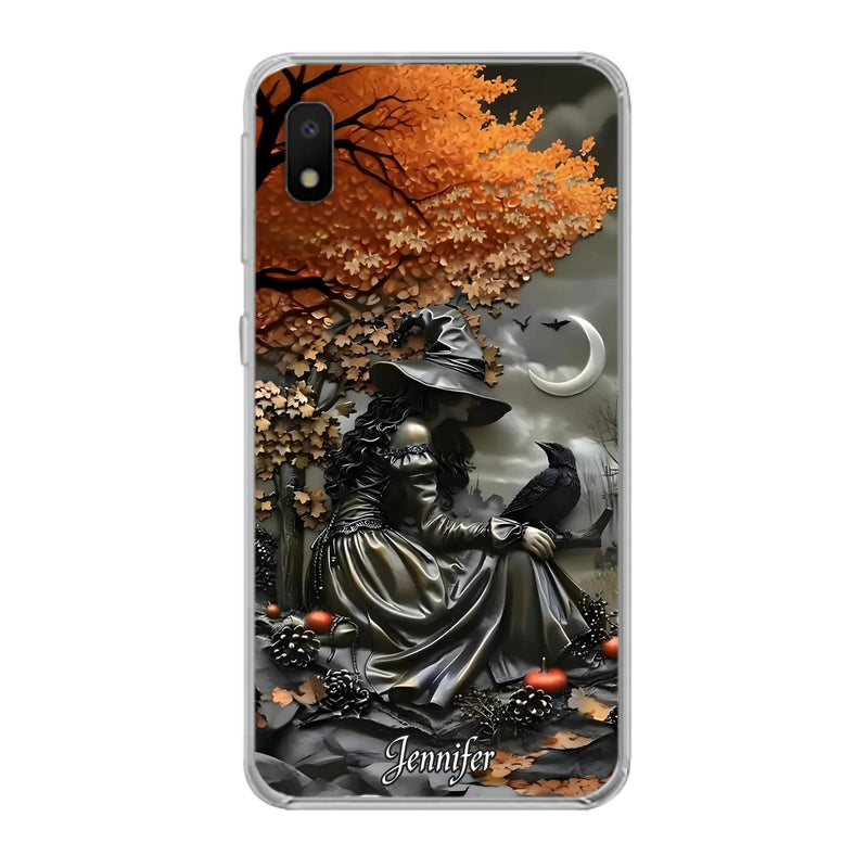 Custom Personalized Witch Phone Case - Halloween/ Birthday Gift Idea For Yourself, Women, Witch Lovers - Case For iPhone/ Samsung